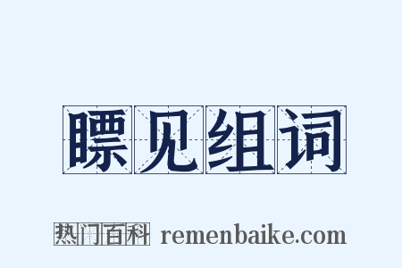 瞟见组词是什么意思的图片